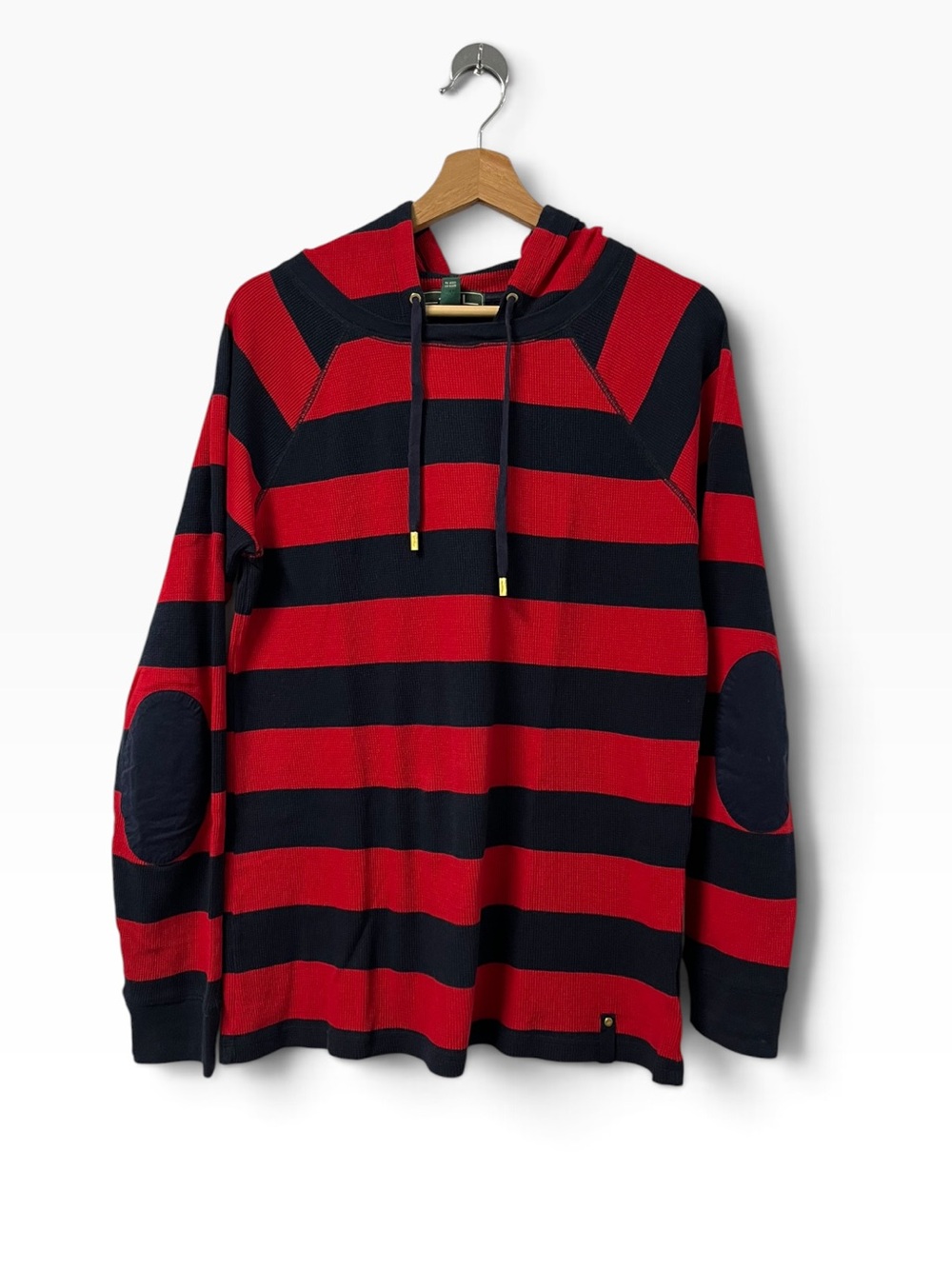 Lauren Ralph Lauren Active Hoodie Women’s XL Red Navy Cotton Long Sleeve Top